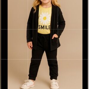 Rumi + Ryder Matching Set XS (5) Shawl Cardigan Jogger Outfit EUC